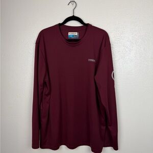 Magellan Outdoors Long-Sleeve Performance Shirt in Maroon